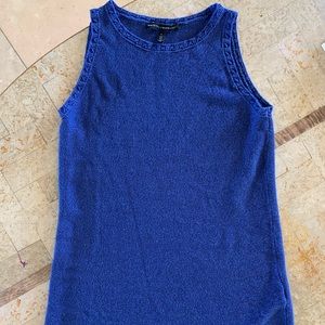 WHBM Shimmer Blue Sleeveless Sweater